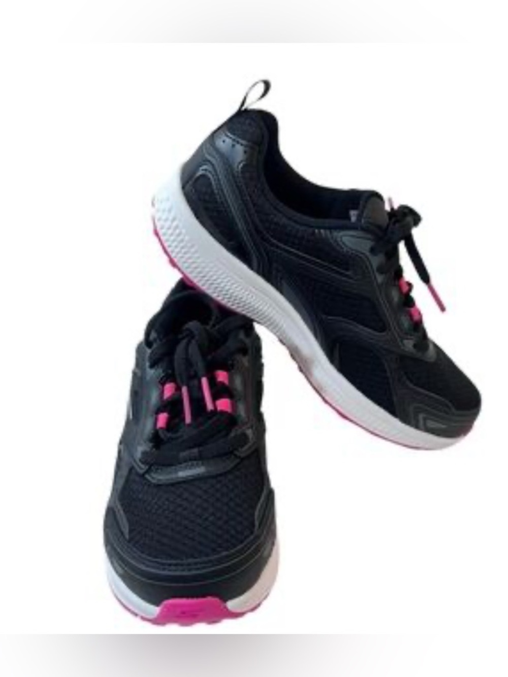 Skechers Black and Pink GO RUN Women's Athletic Sneaker